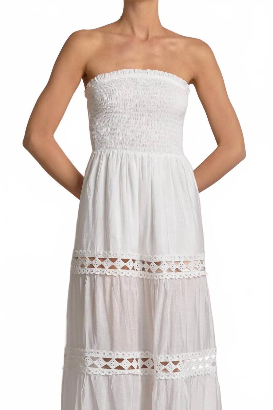 NEW ELAN women's soli maxi dress in white - Picture 5 of 5
